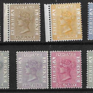 Sierra Leone 1884 QV set SG 27/34 mint