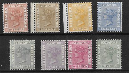 Sierra Leone 1884 QV set SG 27/34 mint