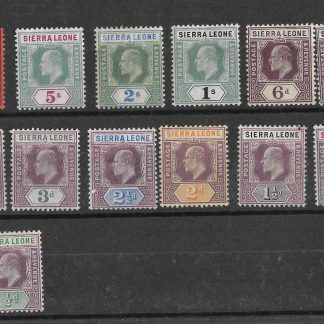 Sierra Leone 1904 EVII set SG 86/98 mint