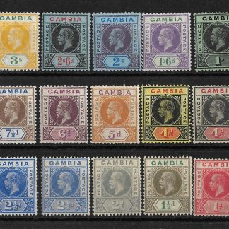 Gambia 1912 GV set SG 86/102 mint