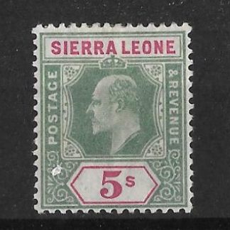 Sierra Leone 1903 EVII Five Shillings SG 84 mint
