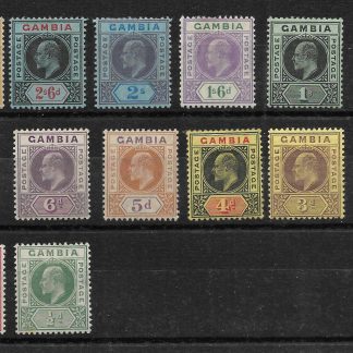 Gambia 1909 EVII set SG 72/85 mint