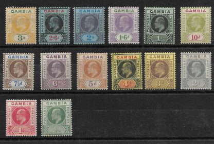 Gambia 1909 EVII set SG 72/85 mint