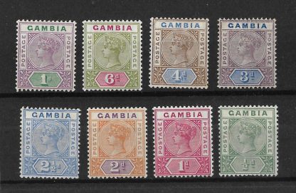 Gambia 1898 QV set SG 37/44 mint