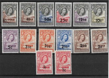Bechuanaland 1961 QEII overprint set SG 157/167 unmounted mint