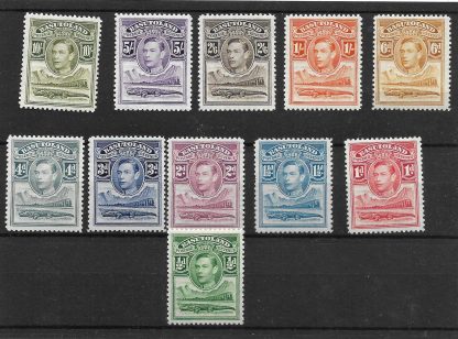 Basutoland 1938 GVI set SG 18/28 unmounted mint