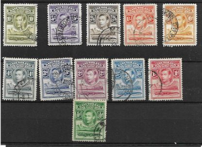 Basutoland 1938 GVI set SG 118/128 fine used