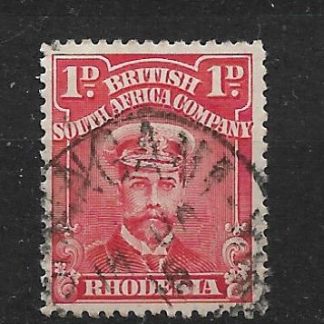 Rhodesia Admiral One Penny with Shangani Day Month (SC) postmark