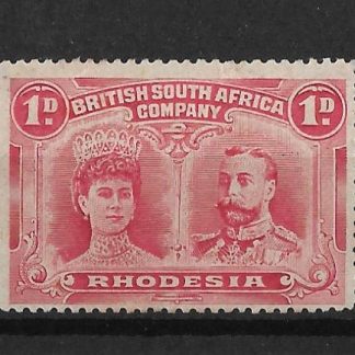 Rhodesia Double Head One Penny Rosine mint