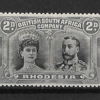 Rhodesia Double Head Two Pence Black and Grey SG 126 mint