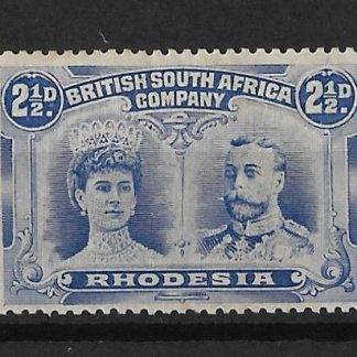 Rhodesia Double Head Two and a Halfpence Ultramarine SG 131 mint