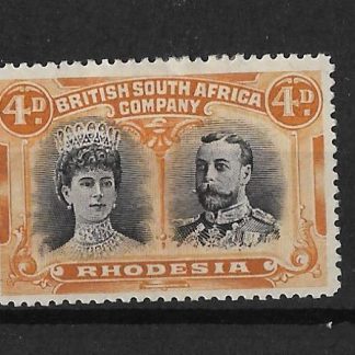Rhodesia Double Head Four Pence Brown-Purple and Orange SG 139 mint