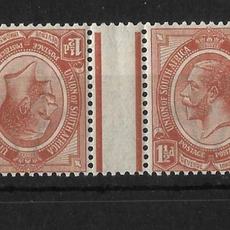 South Africa 1913 One and a Halfpence horizontal tete-beche pair SG 5 unmounted mint