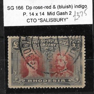 Rhodesia Double Head One Pound SG 166 with CTO/Remainder cancel