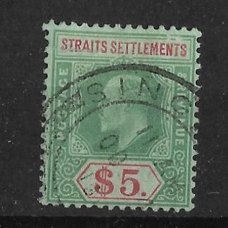 Malaya/Straits Settlements 1906 EVII Five Dollars SG 167 fine used