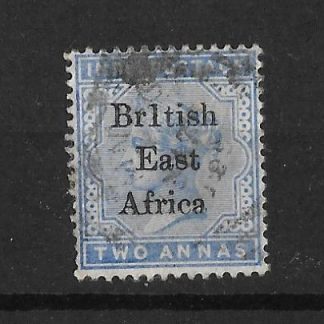 KUT 1895 QV Two Annas overprinted Br1tish East Africa SG 52b good used