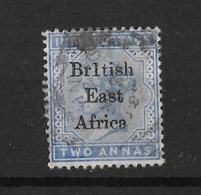 KUT 1895 QV Two Annas overprinted Br1tish East Africa SG 52b good used