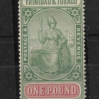 Trinidad and Tobago 1913 GV One Pound SG 156 lightly mounted mint