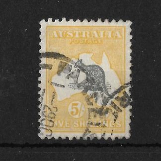 Australia 1915 Kangaroo Five Shillings SG 42a good used