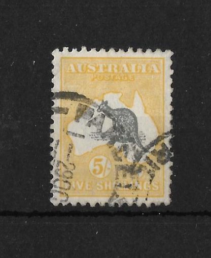 Australia 1915 Kangaroo Five Shillings SG 42a good used