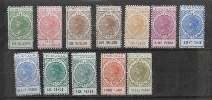 South Australia 1902 Three Pence to Ten Shillings SG 268/278 mounted mint