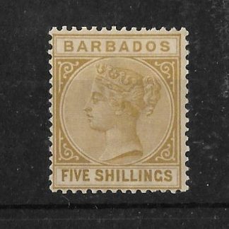Barbados 1882 QV Five Shillings SG 103 unmounted mint