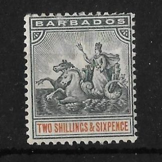 Barbados 1892 QV Two Shillings and Six Pence SG 115 mint