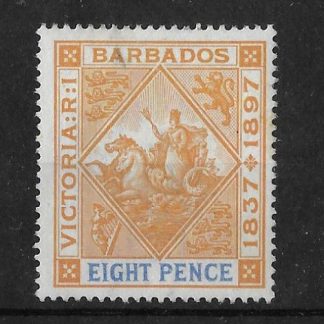Barbados 1897 QV Diamond Jubilee Eight Pence SG 131 mint