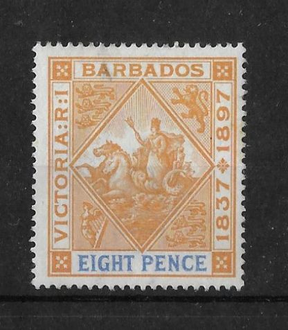 Barbados 1897 QV Diamond Jubilee Eight Pence SG 131 mint