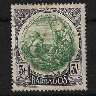 Barbados 1916 GV Three Shillings SG 191 good used