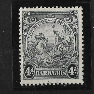 Barbados 1938 GVI Four Pence with curved line at top right SG 253b mint