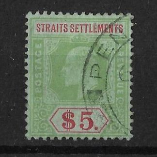 Malaya/Strait Settlements 1904 EVII Five Dollars SG 138 fine used