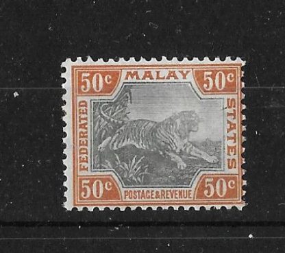 Malaya States 1900 Tiger Fifty Cents SG 22a mint