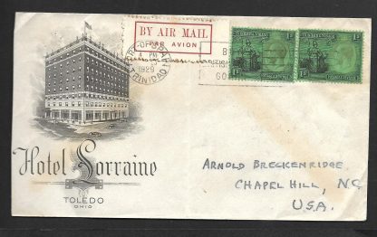 Trinidad and Tobago 1929 Airmail cover to United States