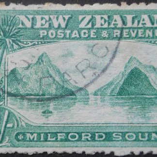 New Zealand 1906 Two Shillings Green p14 SG 328 used