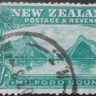 New Zealand 1906 Two Shillings Blue-Green p14 SG 328a used
