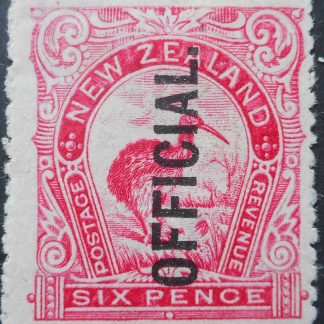 New Zealand 1907 Six Pence OFFICIAL SG O64 mint