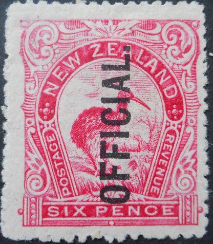New Zealand 1907 Six Pence OFFICIAL SG O64 mint