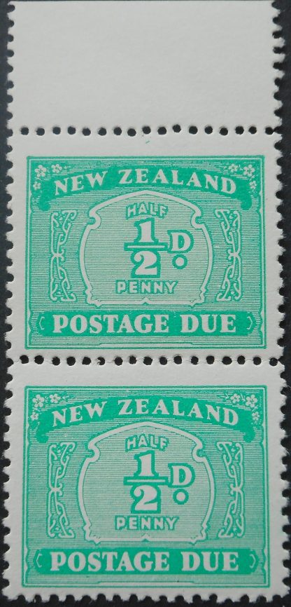 New Zealand 1939 Halfpenny Postage Due pair SG D41 unmounted mint