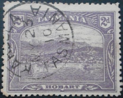 Tasmania 1910 Two Pence with a KAROOLA postmark