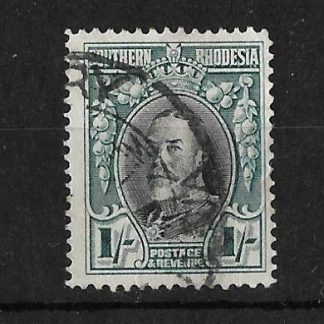 Southern Rhodesia 1937 GV One Shilling perf 14 SG 23b good used