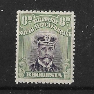 Rhodesia Admiral Die IIIB Eight Pence perf 15 SG 315 mounted mint