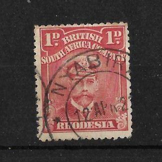 Rhodesia Admiral One Penny with NYABIRA (DC) postmark