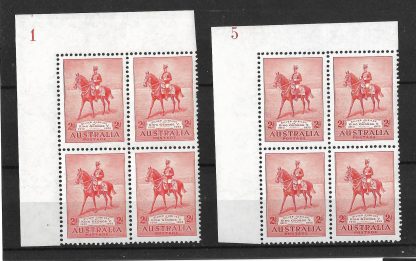 Australia 1935 GV Silver Jubilee Two Pence plate blocks SG 156 mounted mint