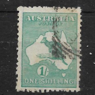 Australia 1918 Kangaroo One Shilling with White flaw by Victoria's Coastline BW 33(4)i good used