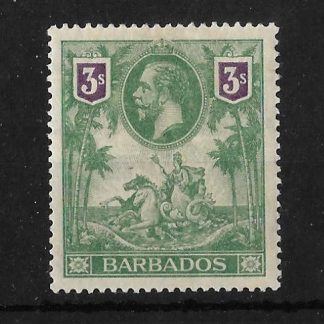 Barbados 1912 GV Three Shillings SG 180 mint