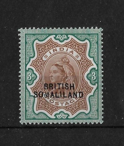 British Somaliland 1903 QV Three Rupees SG 23 mint
