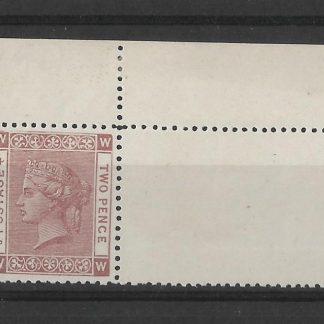 Great Britain 1879 QV Perkins Bacon Essay Two Pence corner marginal unmounted mint