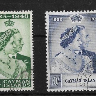 Cayman Islands 1948 GVI Silver Wedding set SG 129/130 fine used