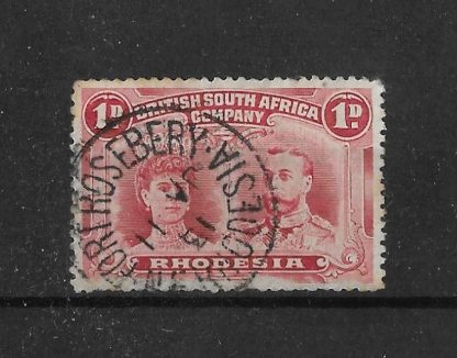 Rhodesia Double Head with FORT ROSEBERRY inverted date (SC) postmark
